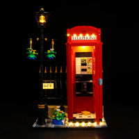 Lego Red London Telephone Box 21347 Light Kit