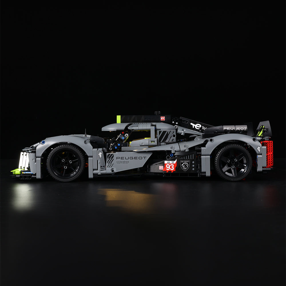 Lego PEUGEOT 9X8 24H Le Mans Hybrid Hypercar 42156 Light Kit