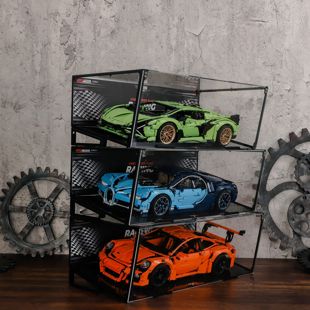 lego Technic Racing Car Display Case Metal Build Compatible with 42125 42083 42096 10295 42056 42115 42141 42171 42172