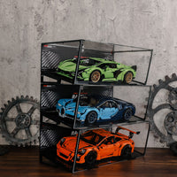 lego Technic Racing Car Display Case Metal Build Compatible with 42125 42083 42096 10295 42056 42115 42141 42171 42172