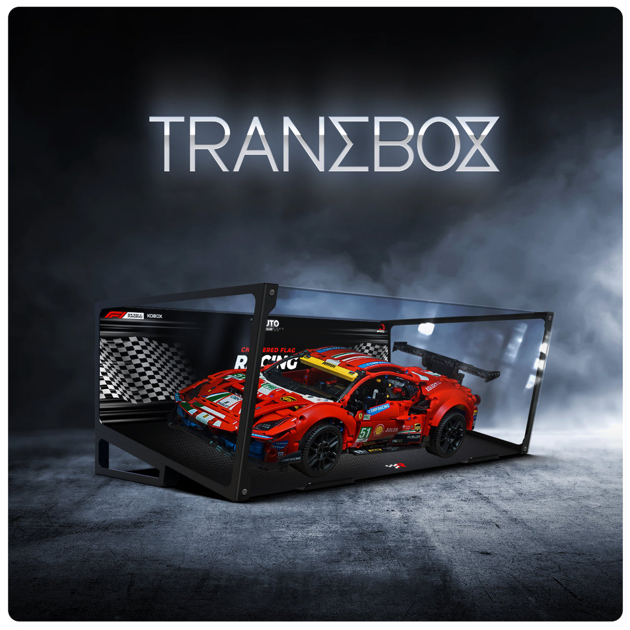 lego Technic Racing Car Display Case Metal Build Compatible with 42125 42083 42096 10295 42056 42115 42141 42171 42172