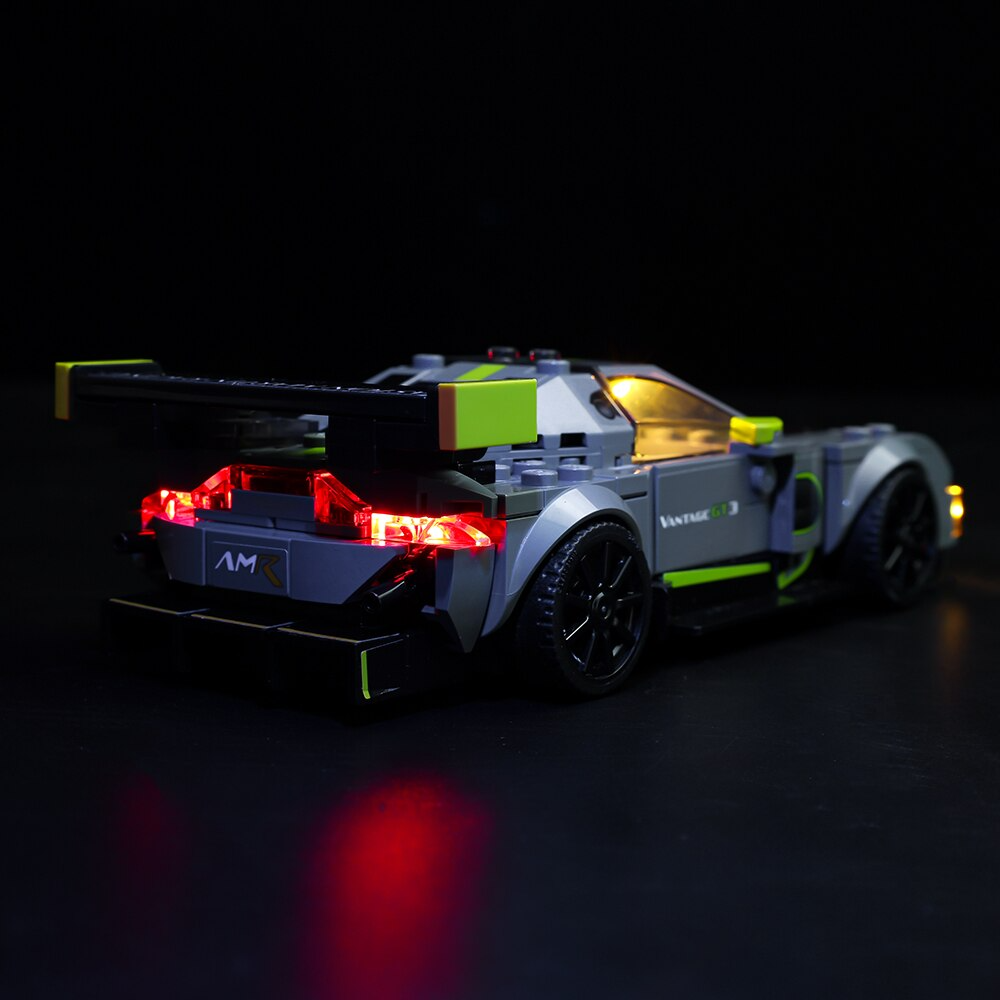 Lego Aston Martin Valkyrie AMR Pro and Aston Martin Vantage GT3 76910 Light Kit