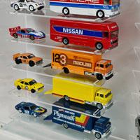 Premium 1:64 Diecast Cars Display Case for 38 Cars & Six Haulers, Hot Wheels, Tomica, Matchbox, Siku