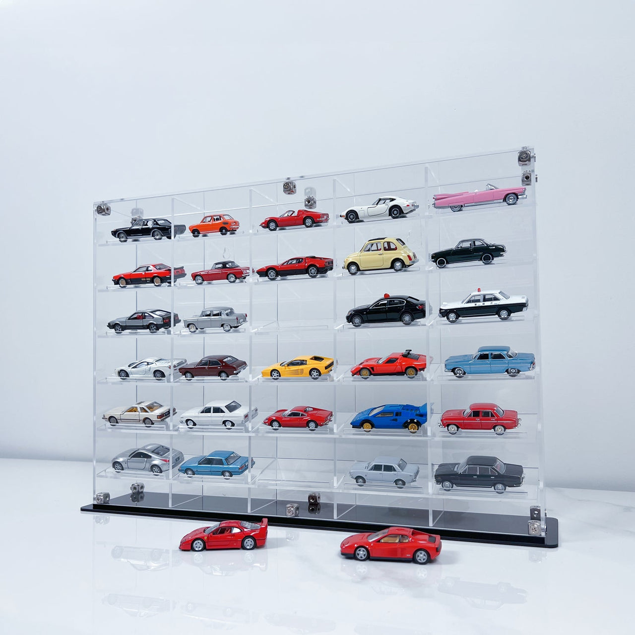Premium Horizontal Display Case for 1:64 Scale Diecast Cars, Hot Wheels, Tomica, Matchbox, Siku