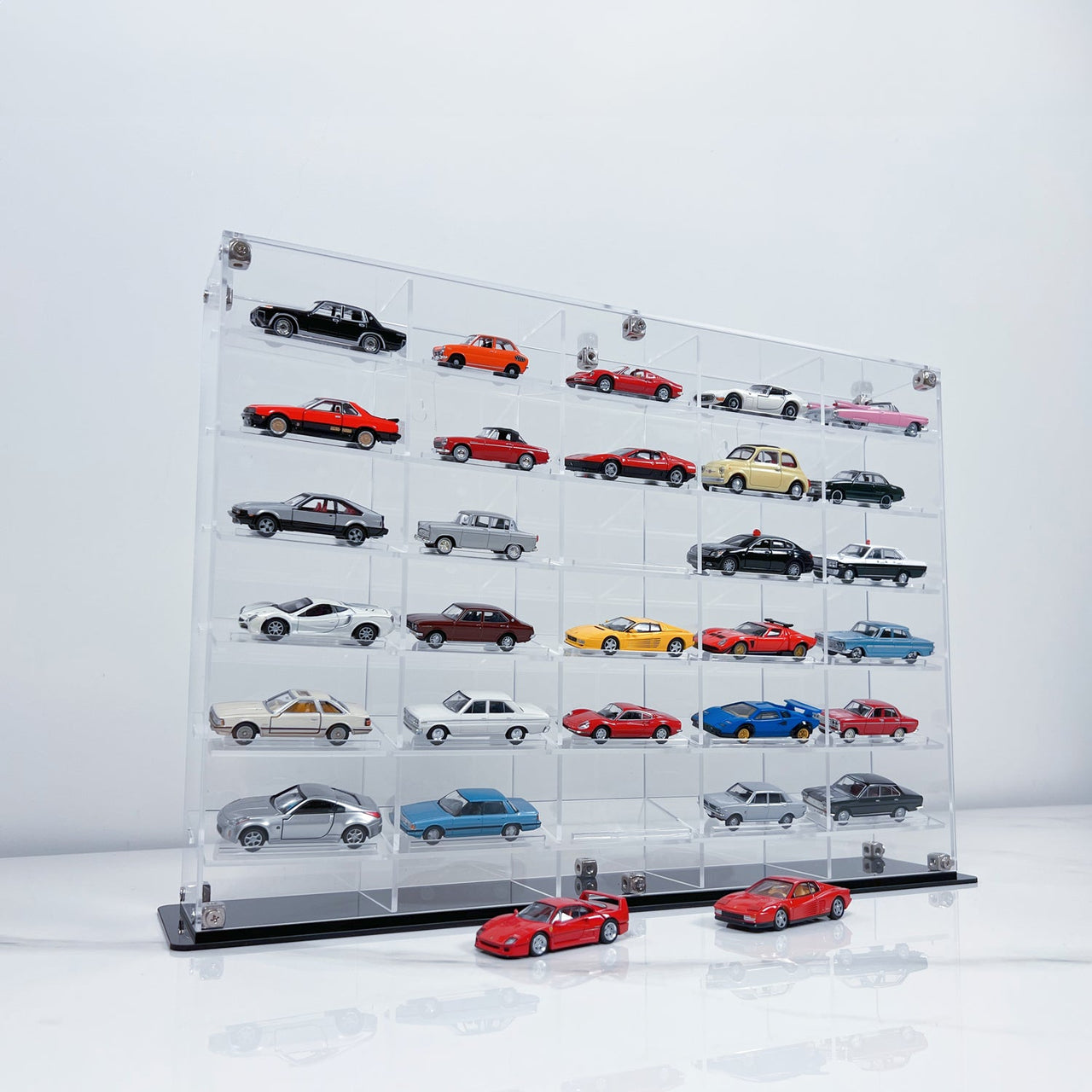 Premium Horizontal Display Case for 1:64 Scale Diecast Cars, Hot Wheels, Tomica, Matchbox, Siku