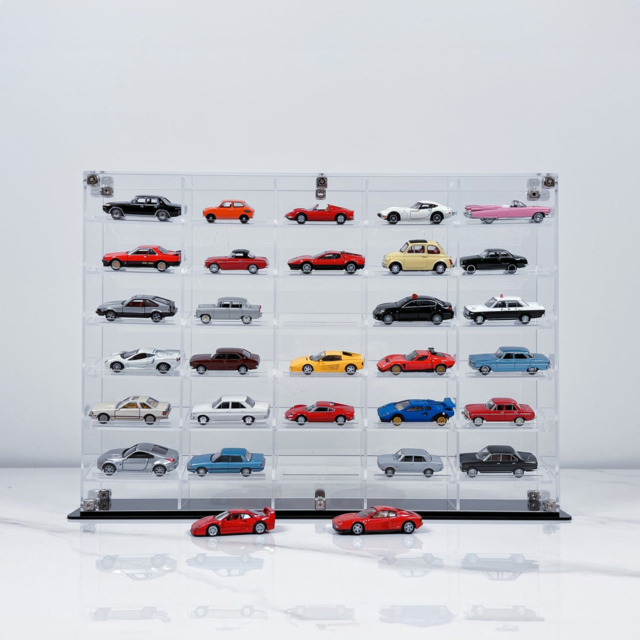 Premium Horizontal Display Case for 1:64 Scale Diecast Cars, Hot Wheels, Tomica, Matchbox, Siku