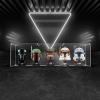 Premium Display Case for 5 x Lego Helmets