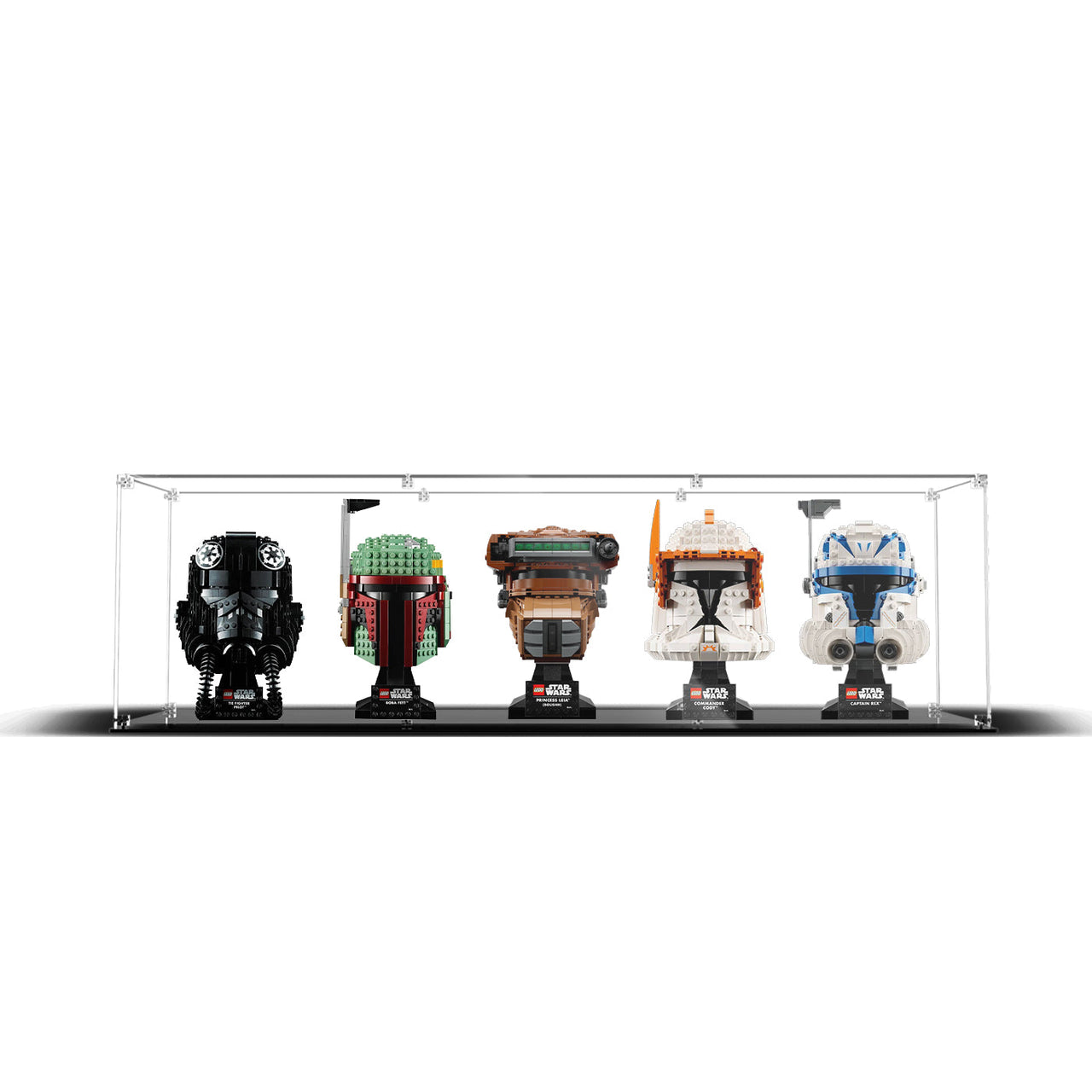 Premium Display Case for 5 x Lego Helmets