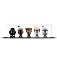 Premium Display Case for 5 x Lego Helmets