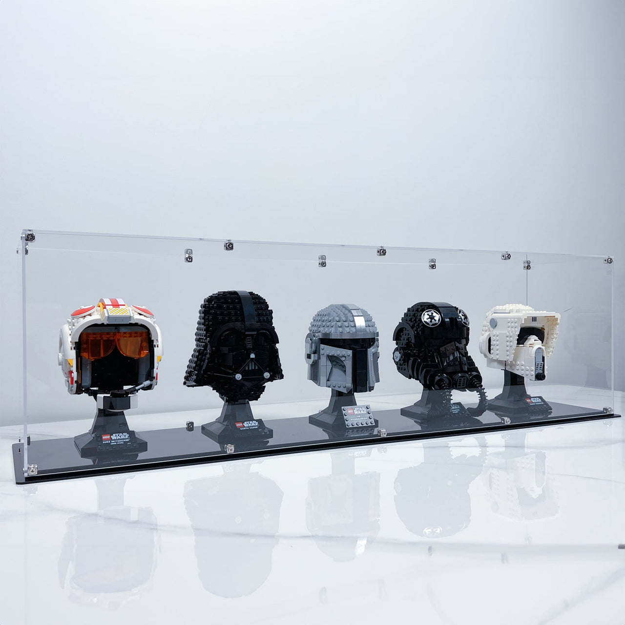 Premium Display Case for 5 x Lego Helmets