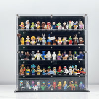 Premium 5-Tier Wall Mounted Display Cases for Lego Minifigures - 12 Minifigures Wide