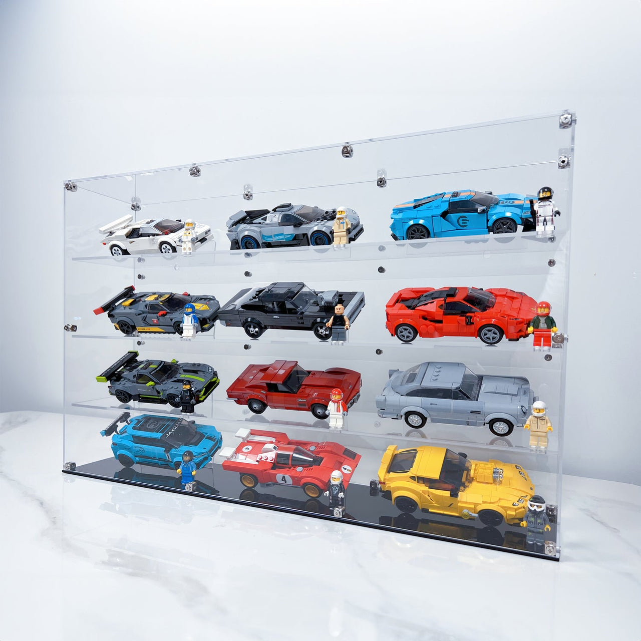 Premium Display Case for 12 x Lego Speed Champions Cars (4x3)