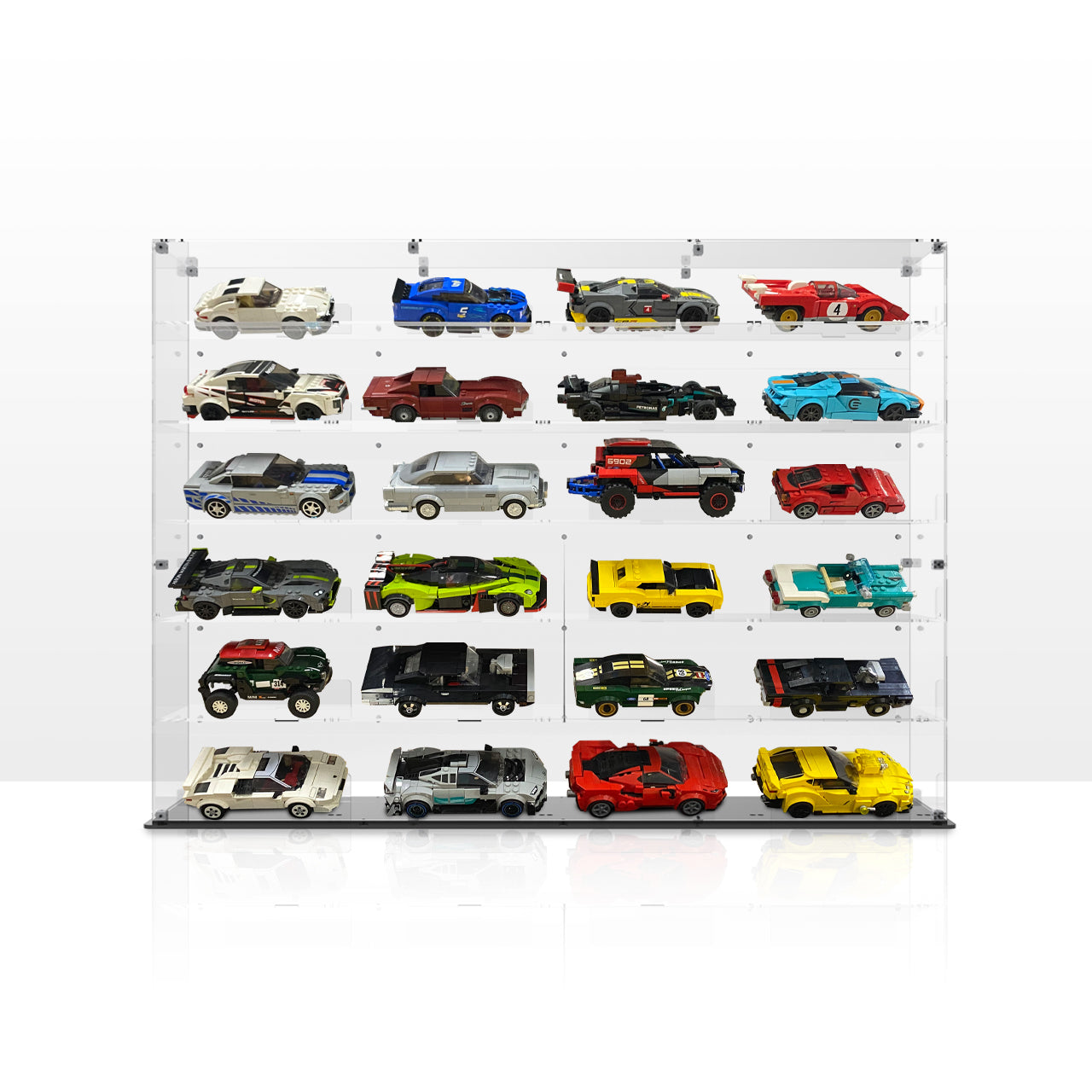 Premium Display Case for 24 x Lego Speed Champions Cars (4x6)