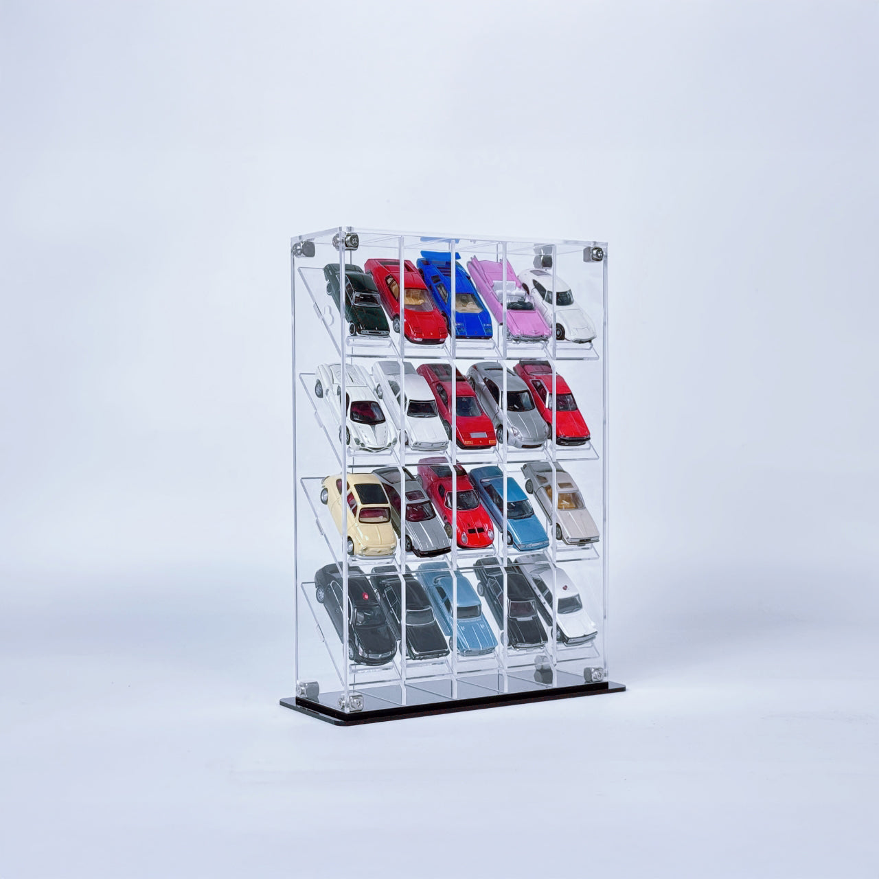 Premium Vertical Display Case for 1:64 Scale Diecast Cars, Hot Wheels, Tomica, Matchbox, Siku