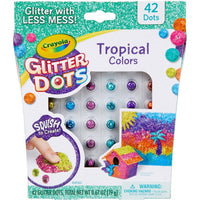 CRAYOLA GLITTER DOTS TROPICAL COLORS REFILL PACK