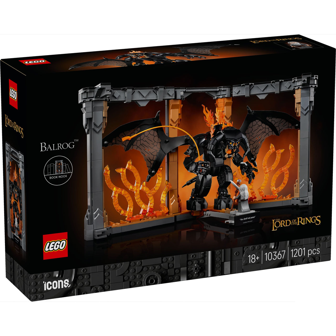 LEGO 10367 Icons The Lord of the Rings Balrog Book Nook
