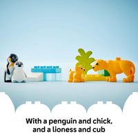 LEGO 10442 DUPLO Wild Animal Families: Penguins & Lions