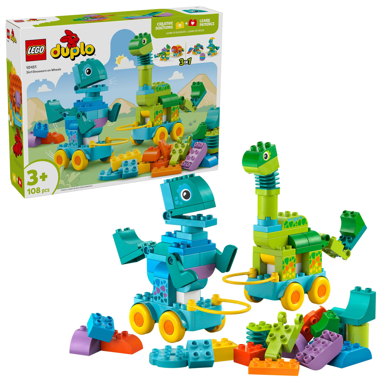 LEGO 10451 DUPLO Town 3in1 Dinosaurs on Wheels