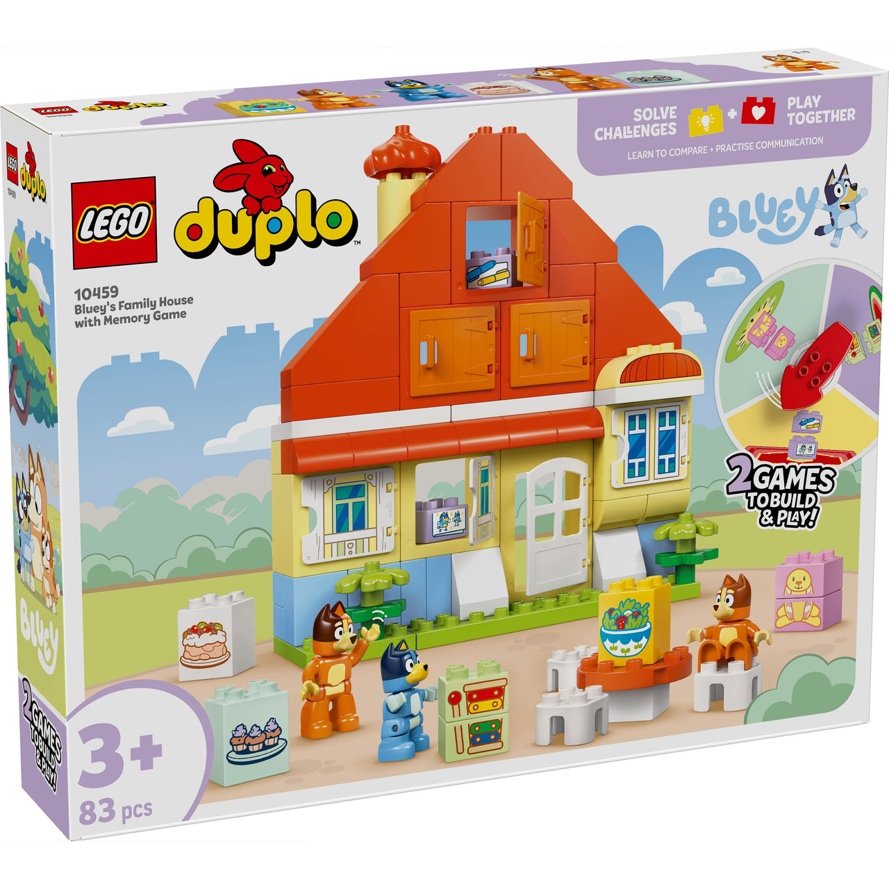 LEGO 10459 DUPLO Bluey: Bluey’s Family House with Memory Game