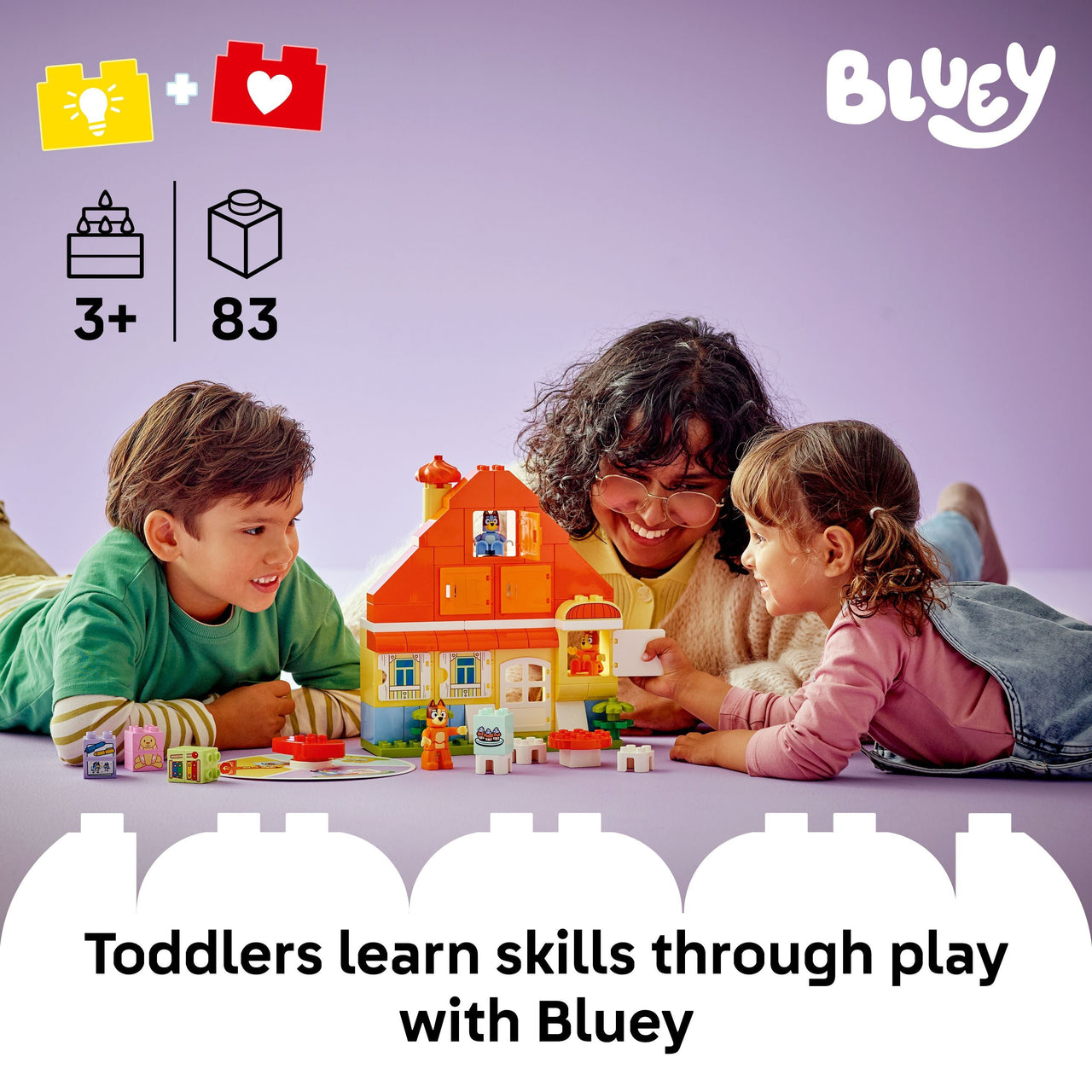 LEGO 10459 DUPLO Bluey: Bluey’s Family House with Memory Game