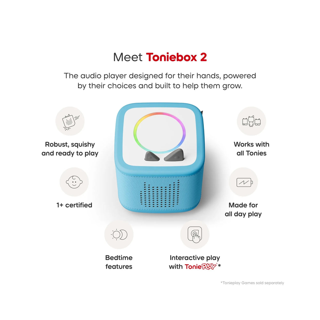 Toniebox 2 Sky Blue Starter Set Creative Tonie Rubie