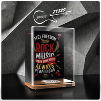 Lego 21329 Fender Stratocaster Display Case - Solid wood base