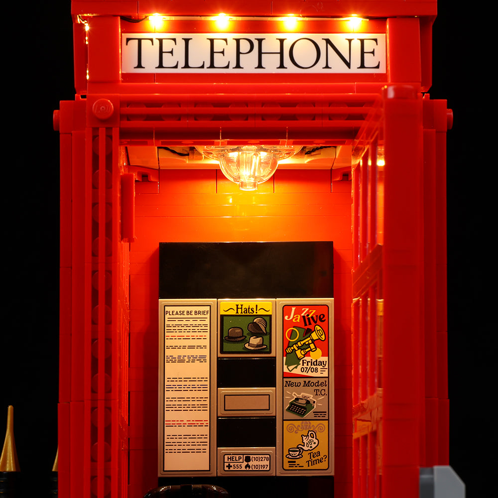 Lego Red London Telephone Box 21347 Light Kit
