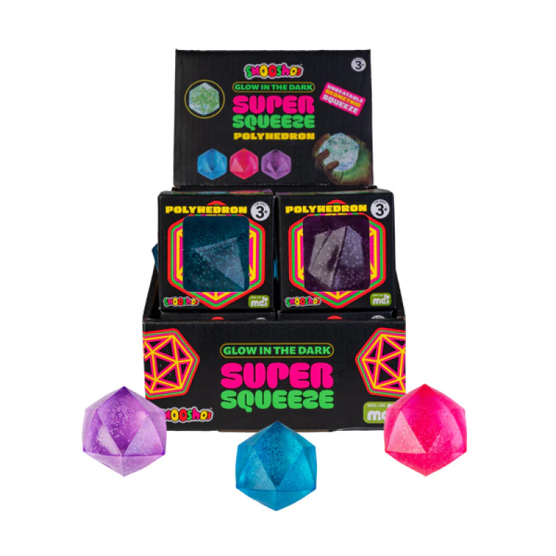 Smoosho Glow in the Dark Polyhedron Squishy Fidget Toy