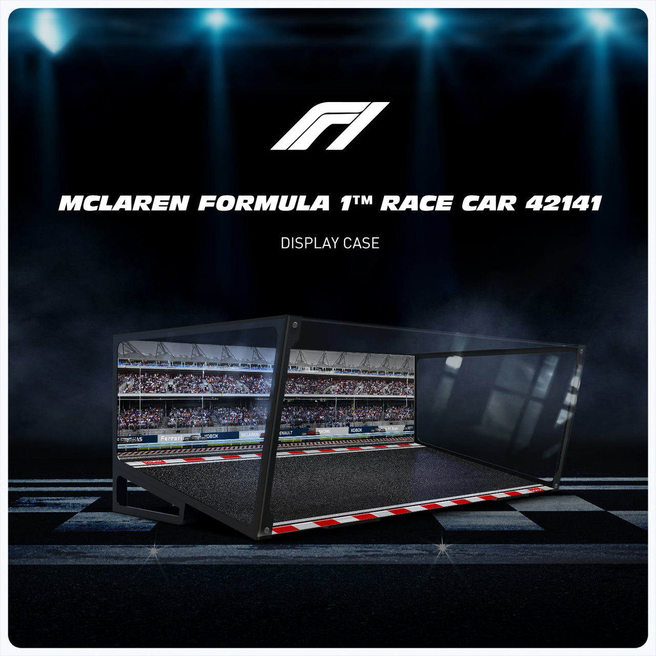 Lego 42141 McLaren Formula 1 Race Car Display Case - Metal Build