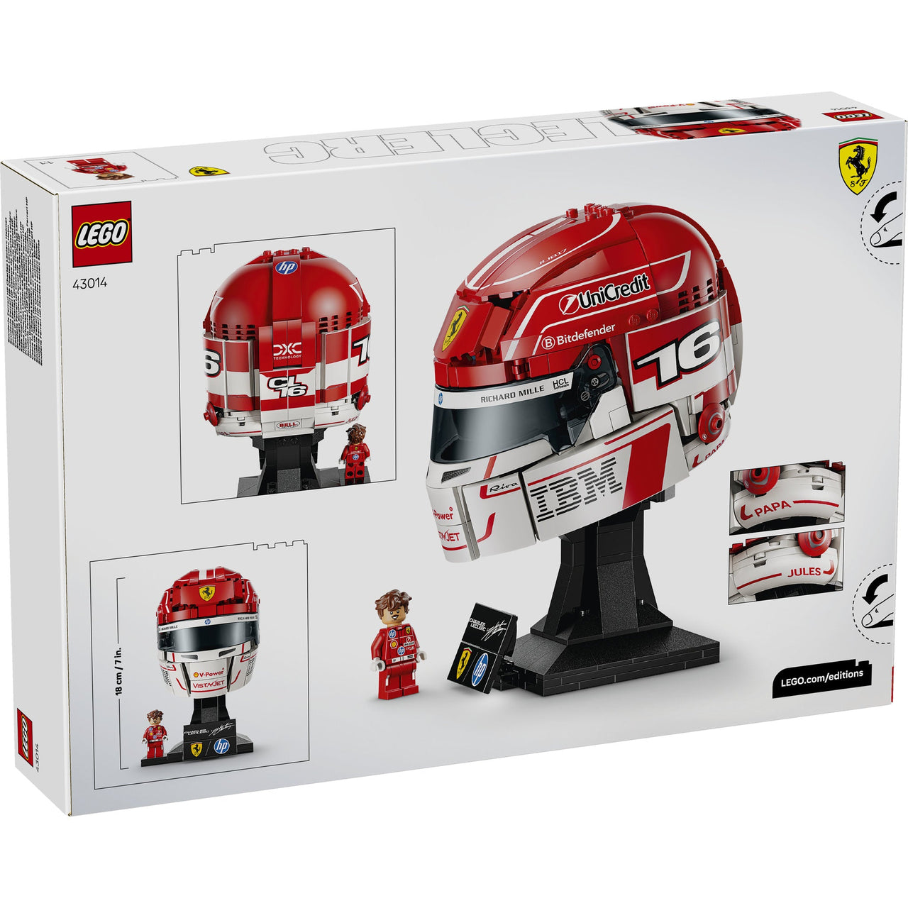 LEGO 43014 Editions Formula 1 Scuderia Ferrari HP Charles Leclerc Helmet