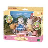 Sylvanian Families Tandem Cycling Set Husky Sister & Brother