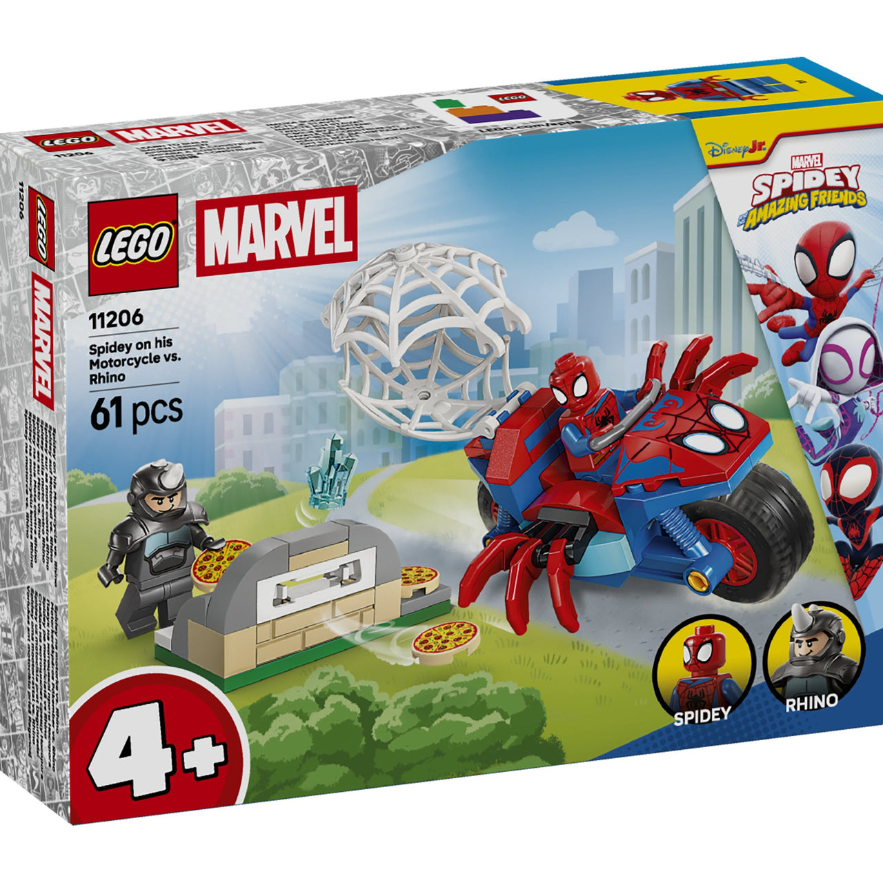 LEGO 11206 Marvel Spidey And His Amazing Friends Spidey On his Motorcycle vs. Rhino