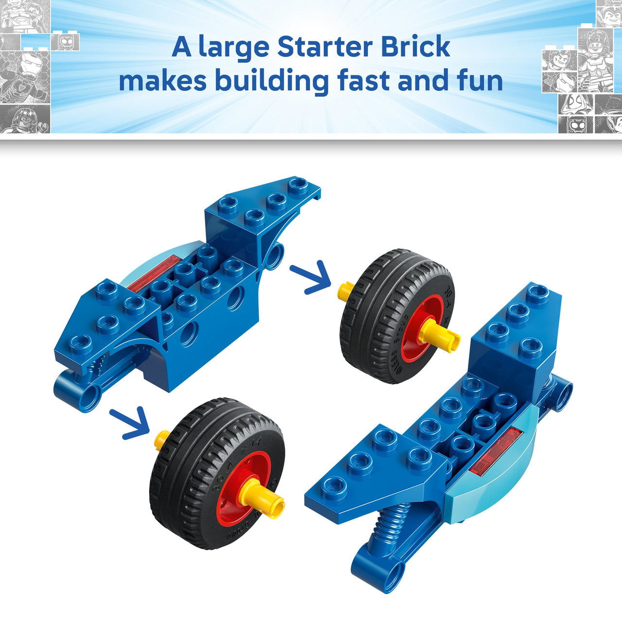 LEGO 11206 Marvel Spidey And His Amazing Friends Spidey On his Motorcycle vs. Rhino