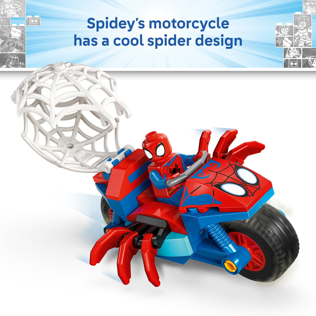 LEGO 11206 Marvel Spidey And His Amazing Friends Spidey On his Motorcycle vs. Rhino