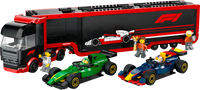 LEGO 60445 City F1 Truck with RB20 & AMR24 F1 Cars