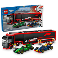 LEGO 60445 City F1 Truck with RB20 & AMR24 F1 Cars