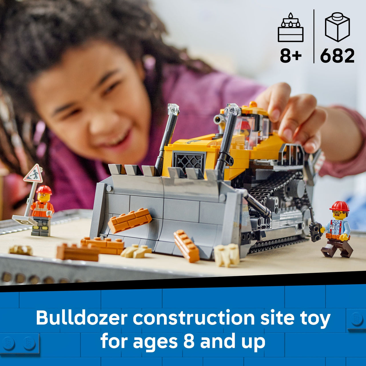 LEGO 60466 City Yellow Bulldozer