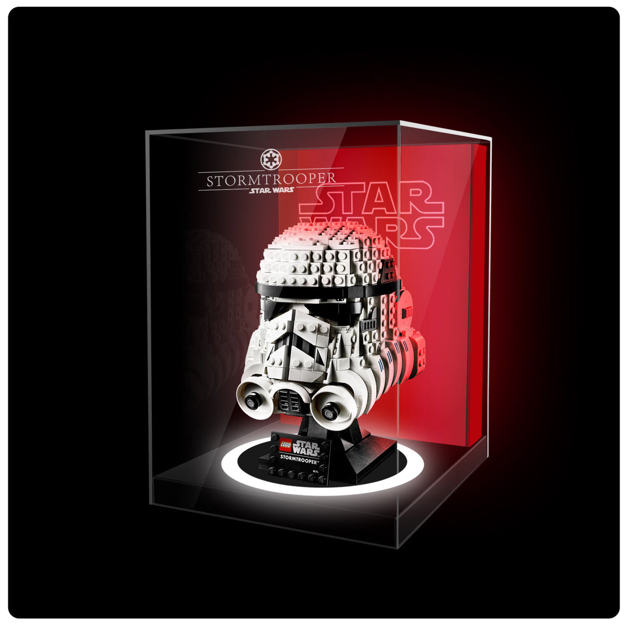 Lego Helmet Series Display Case Duel Lights Version Compatible with 75277 75274 75276 75304 75328 75327 75343 75305