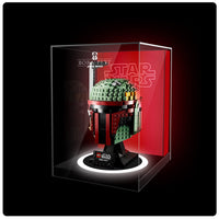 Lego Helmet Series Display Case Duel Lights Version Compatible with 75277 75274 75276 75304 75328 75327 75343 75305