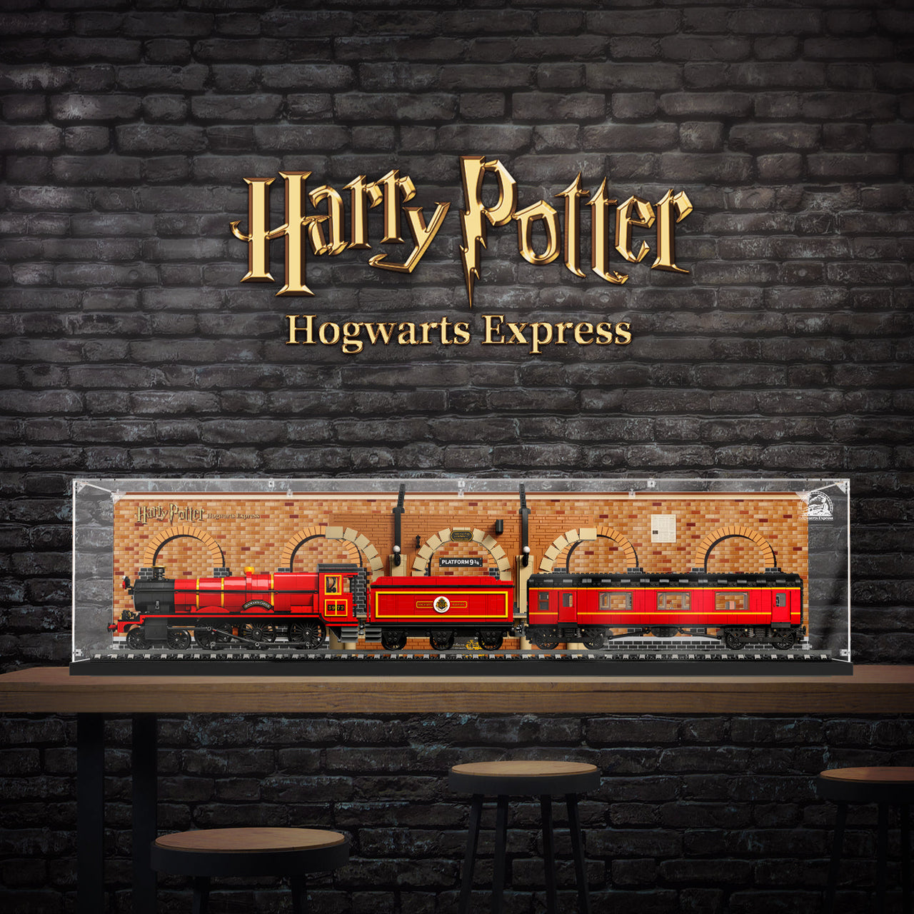 Lego 76405 Hogwarts Express Display Case - Double-sided painting