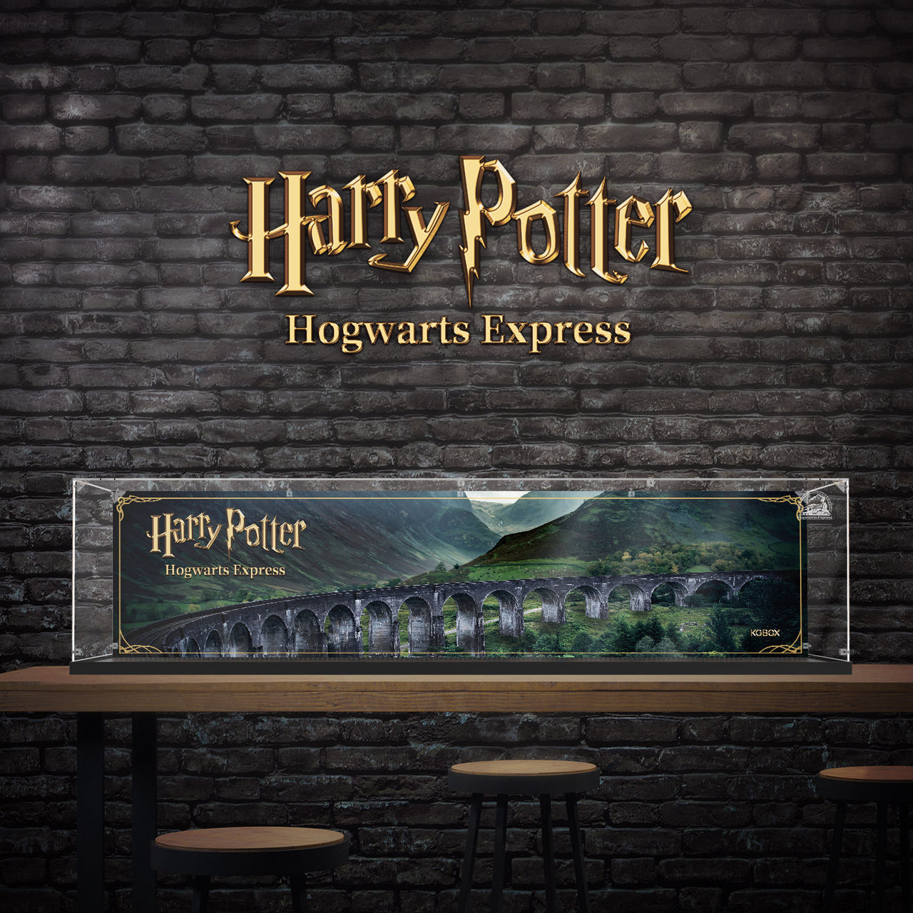 Lego 76405 Hogwarts Express Display Case - Double-sided painting