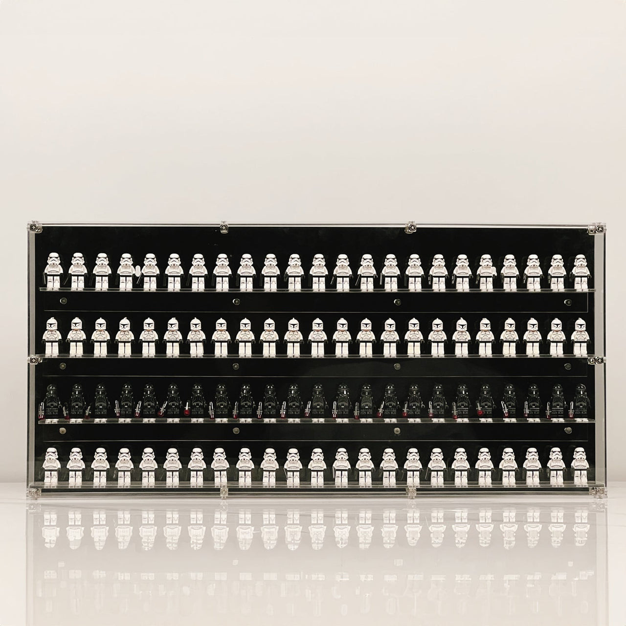 Premium Wall Mounted Display Case for Lego Minifigures - 92 Minifigures