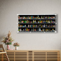 Premium Wall Mounted Display Case for Lego Minifigures - 92 Minifigures