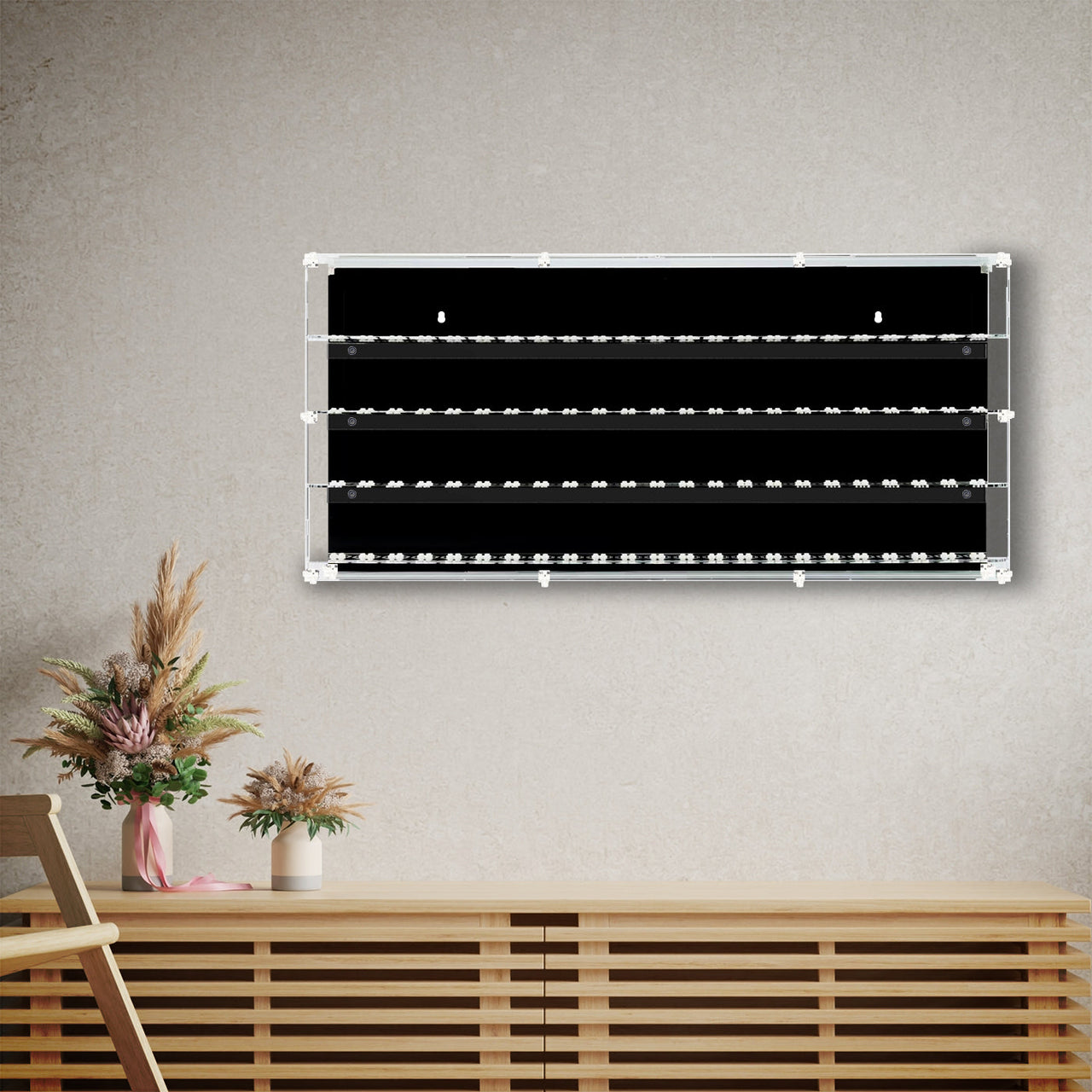 Premium Wall Mounted Display Case for Lego Minifigures - 92 Minifigures