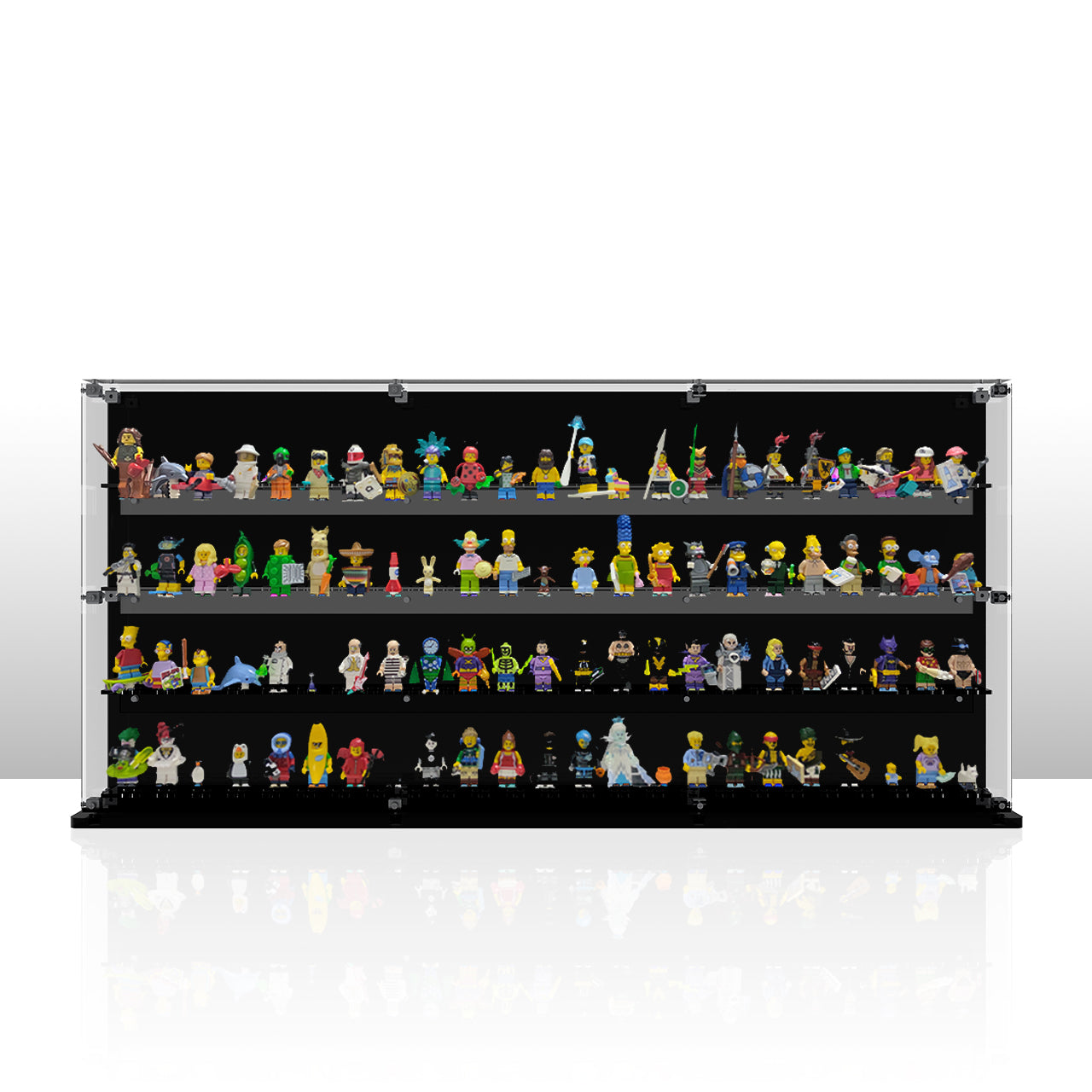 Premium Wall Mounted Display Case for Lego Minifigures - 92 Minifigures