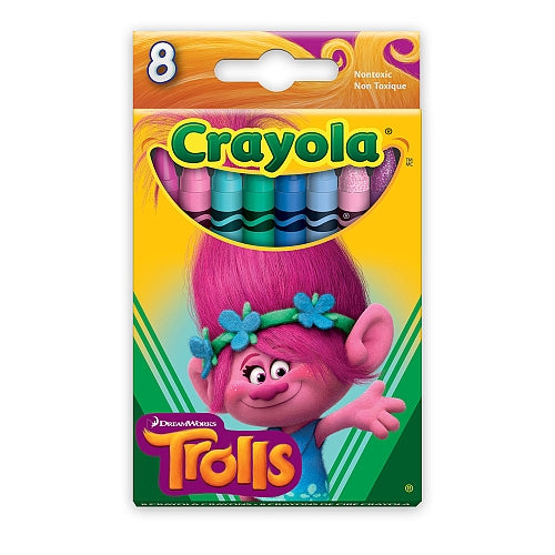 CRAYOLA TROLLS CRAYONS 8 PACK