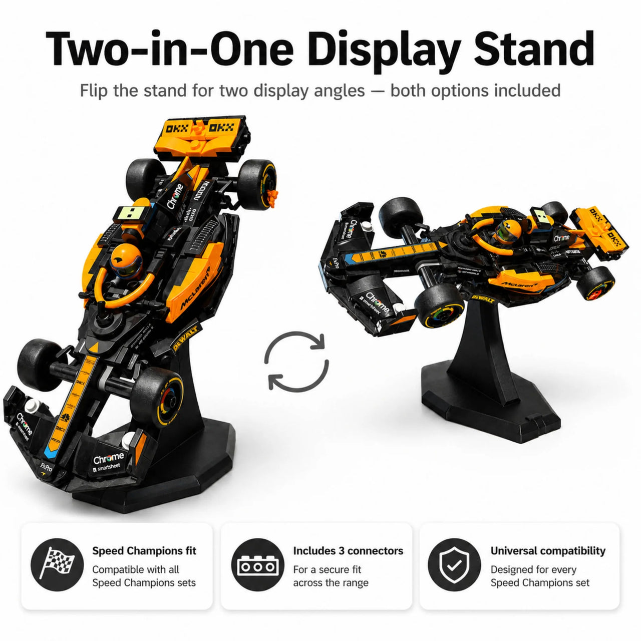 DisplayX 45° Angled 10cm LEGO® Speed Champions Display Stand