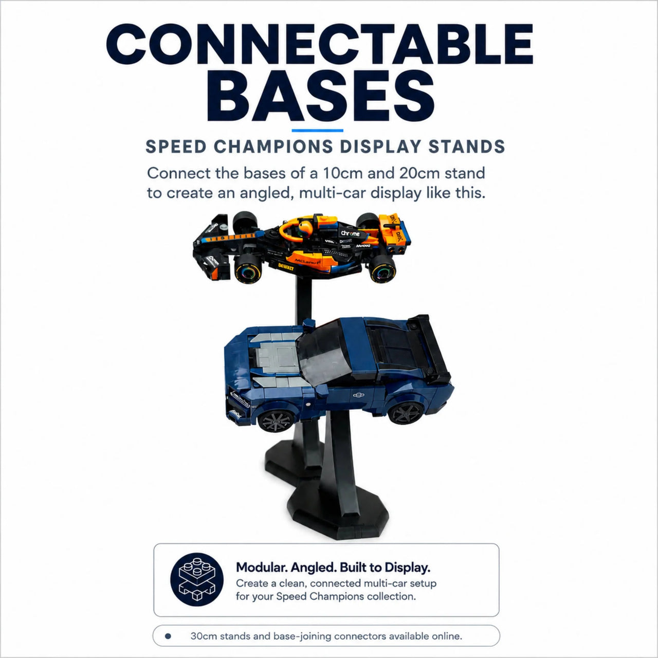 DisplayX 45° Angled 10cm LEGO® Speed Champions Display Stand
