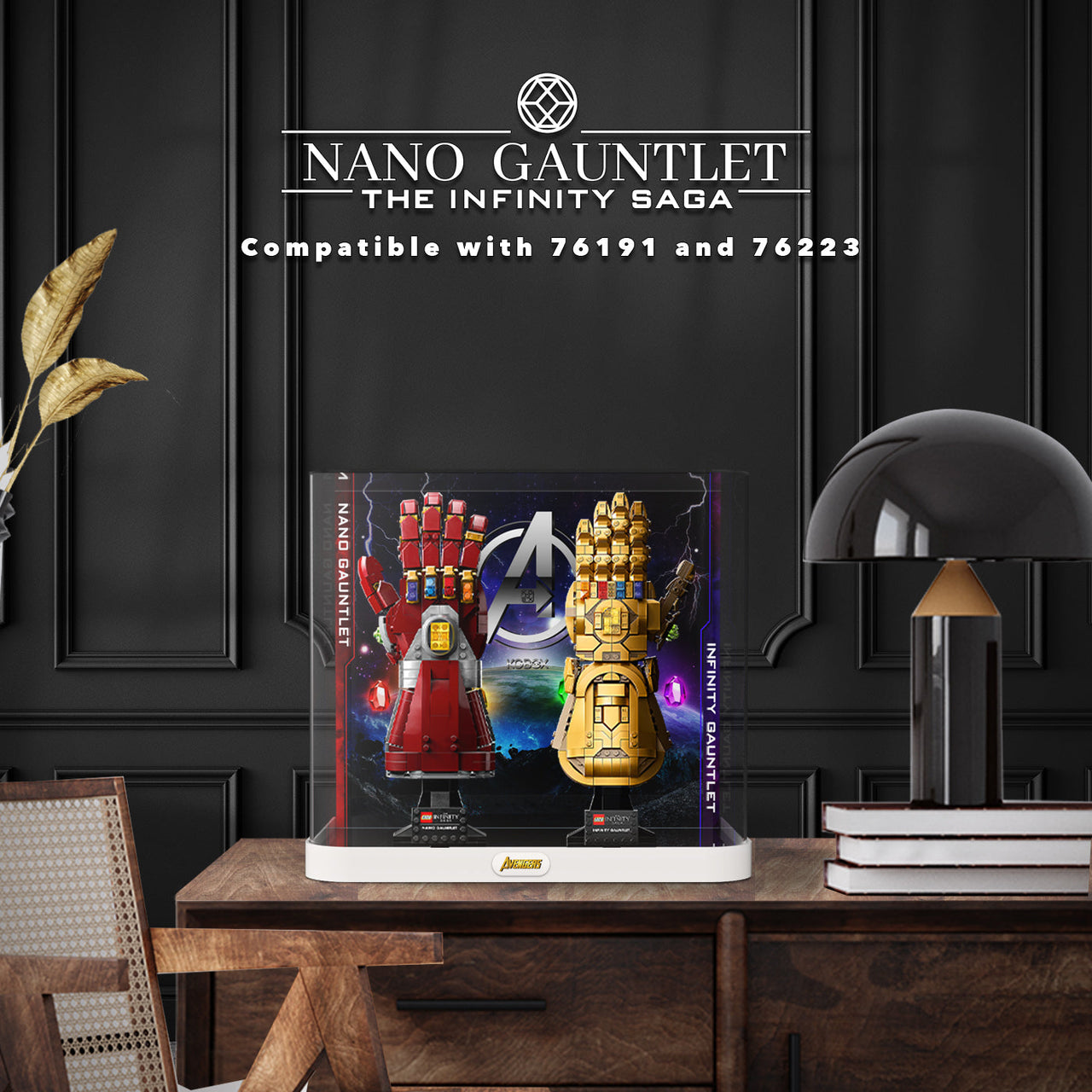 Lego Infinity and Nano Gauntlet 76191 76223 Display Case