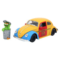 Jada Toys Oscar the Grouch 1959 VW Beetle 1:24 Diecast with Figure